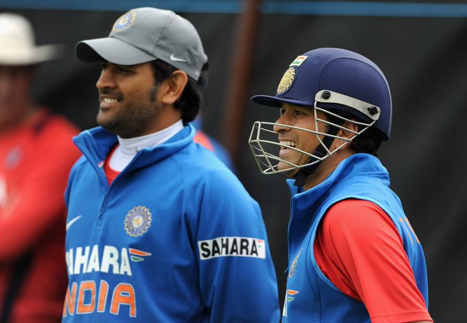 Sachin won his only World Cup under the leadership of Dhoni