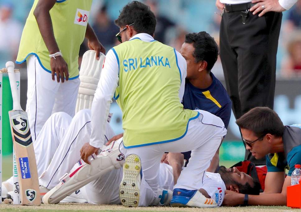 Sri Lanka’s Dimuth Karunaratne given the ‘all-clear’ after being struck on neck with ball