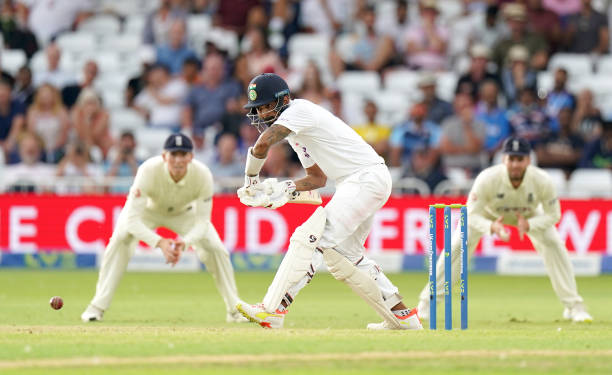 Rahul in action in the first Test against England