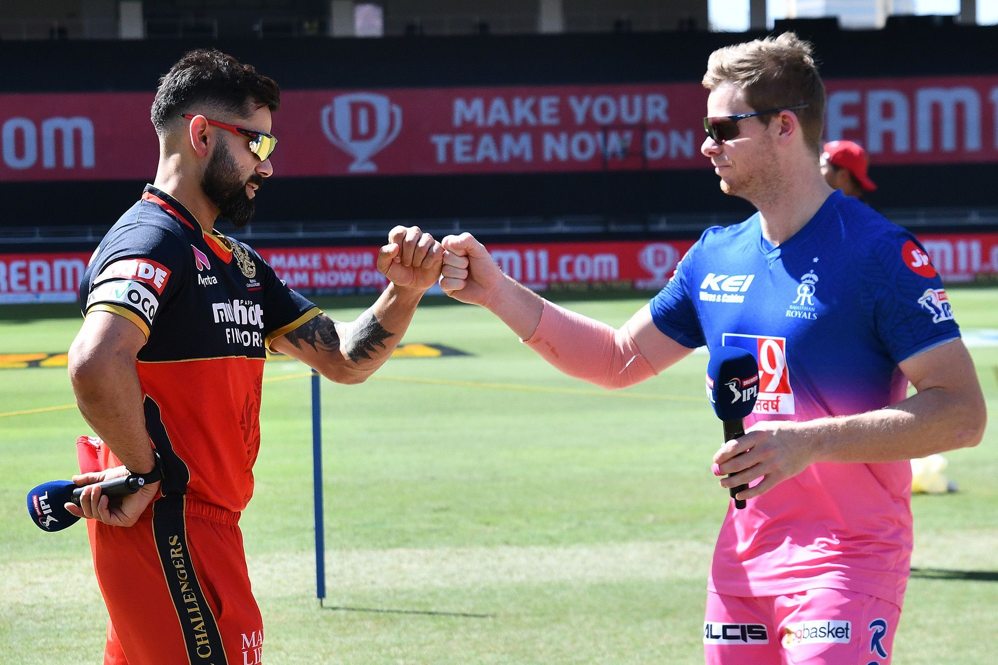 Smith and Kohli faced each other in the three match T20I series last