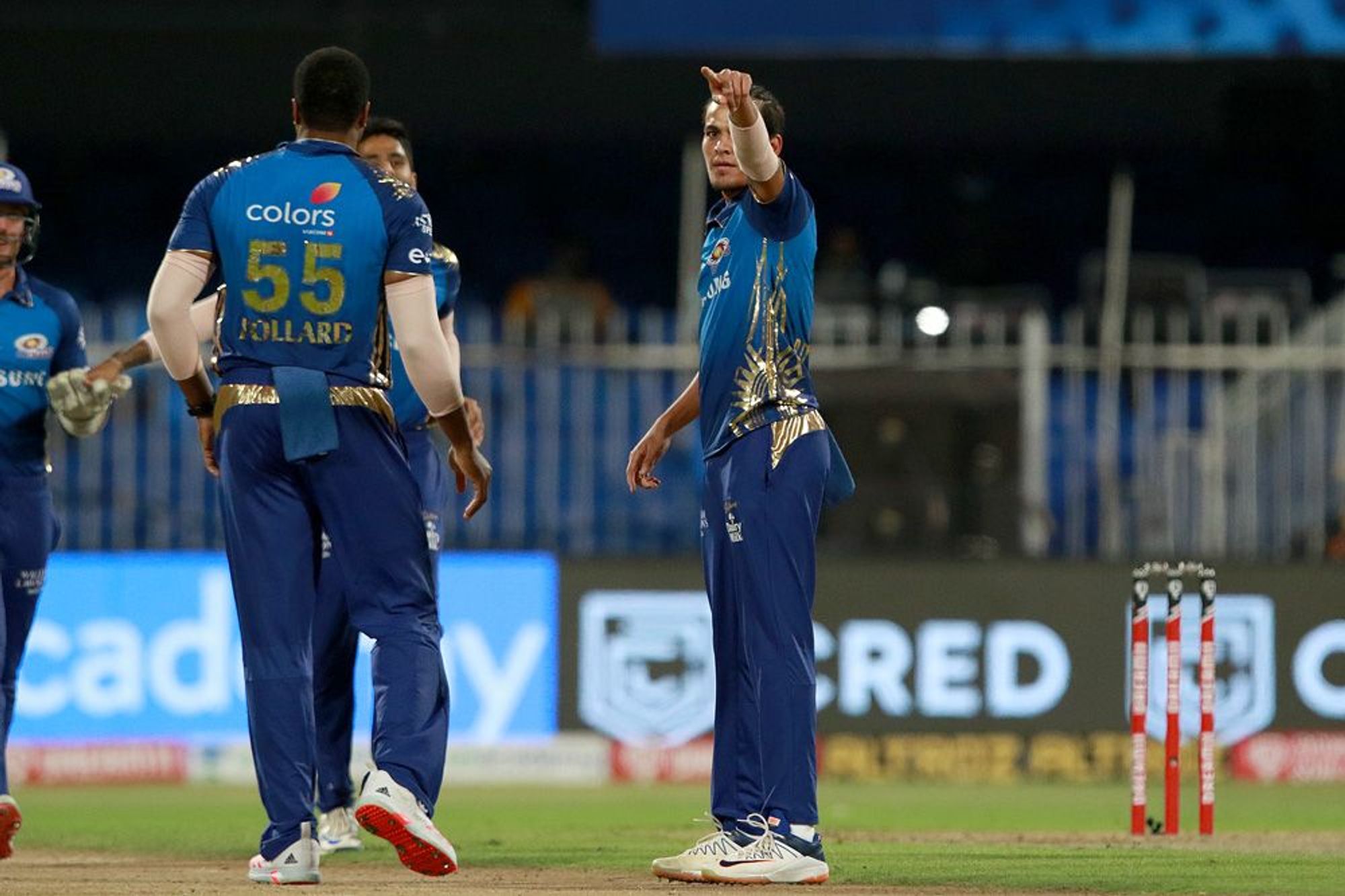 Rahul Chahar dismissed MS Dhoni after getting hit for a six on the previous delivery