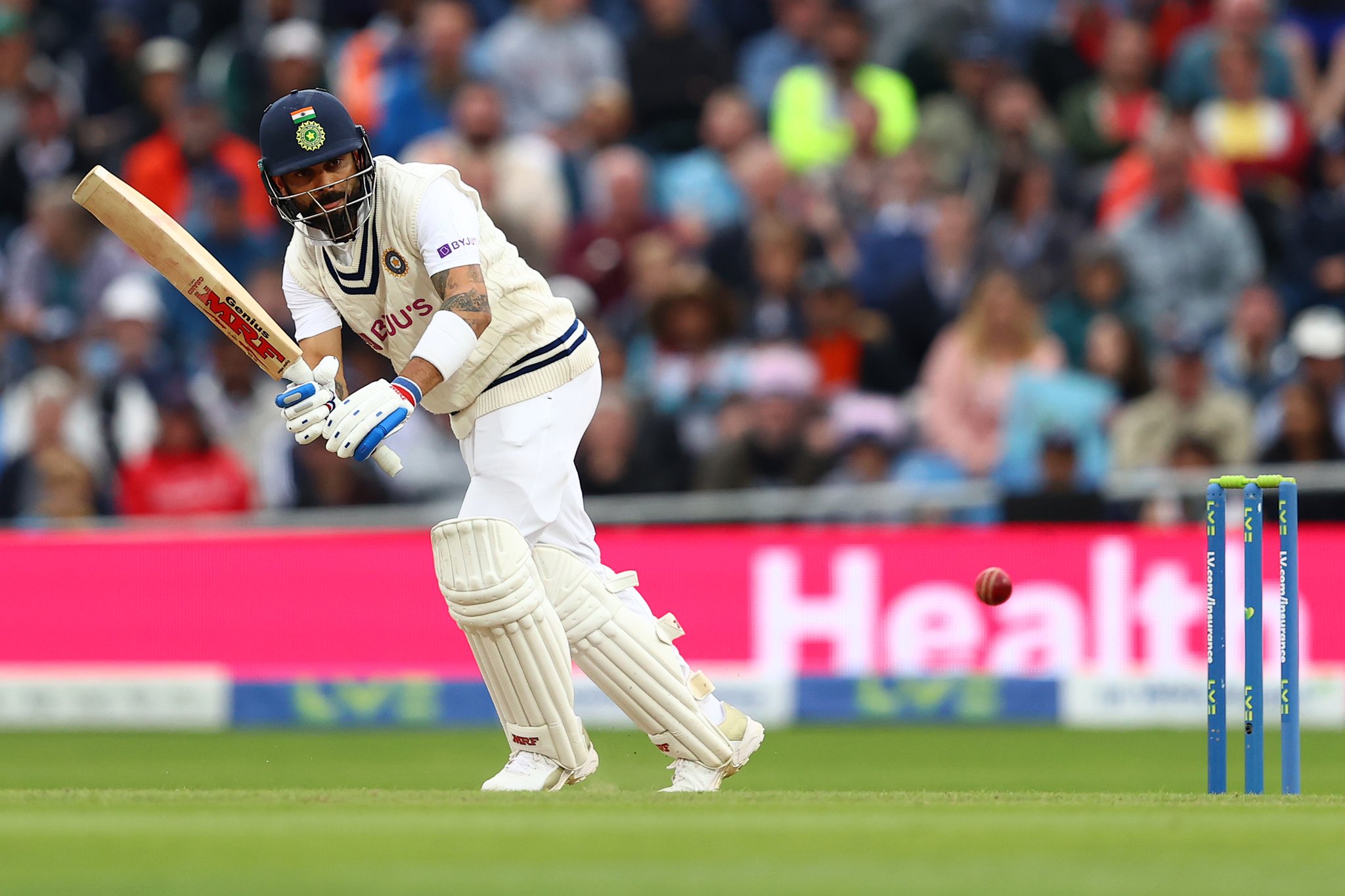 Kohli in action during the Leeds Test