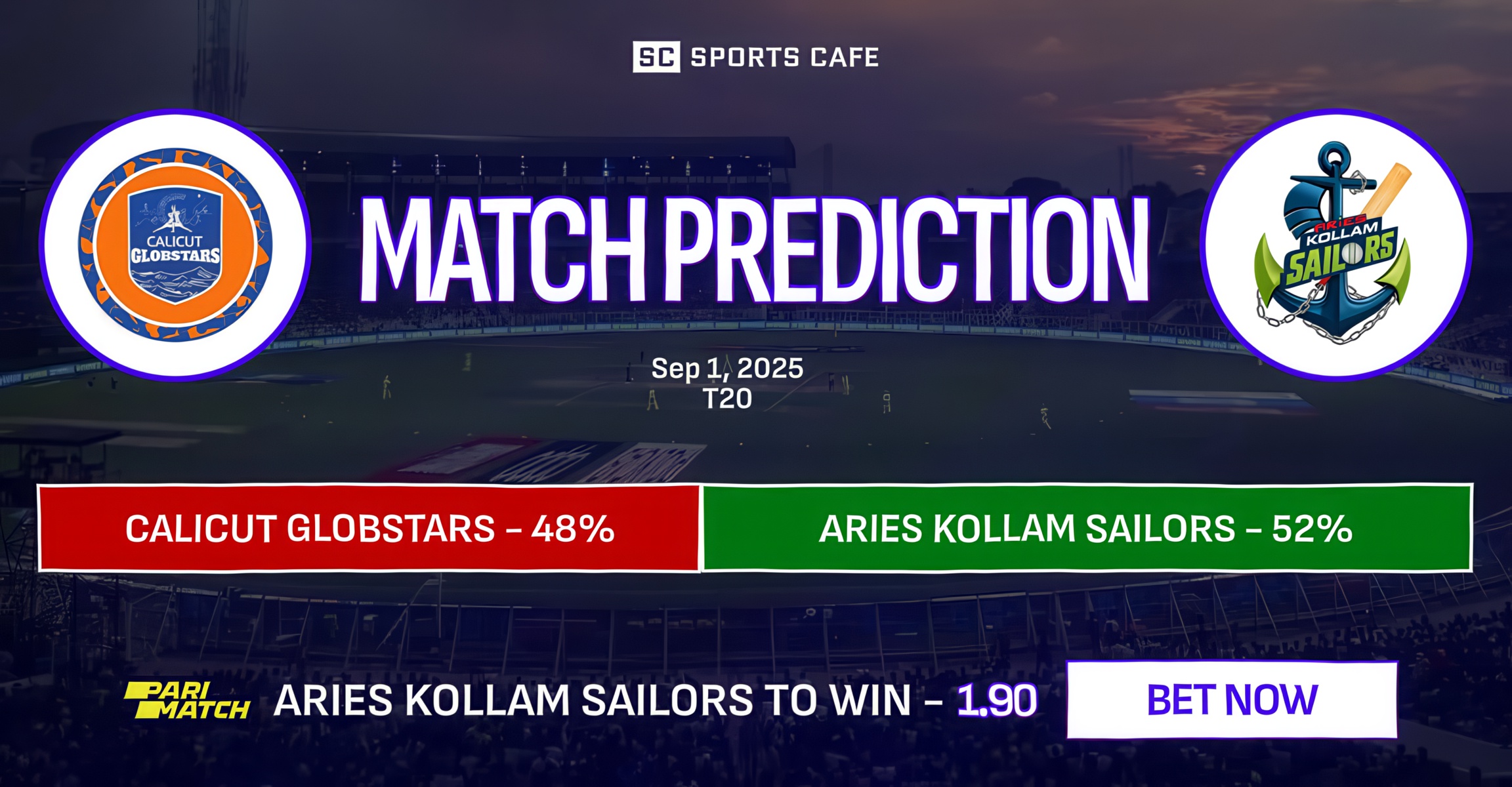Calicut Globstars vs Aries Kollam Sailors