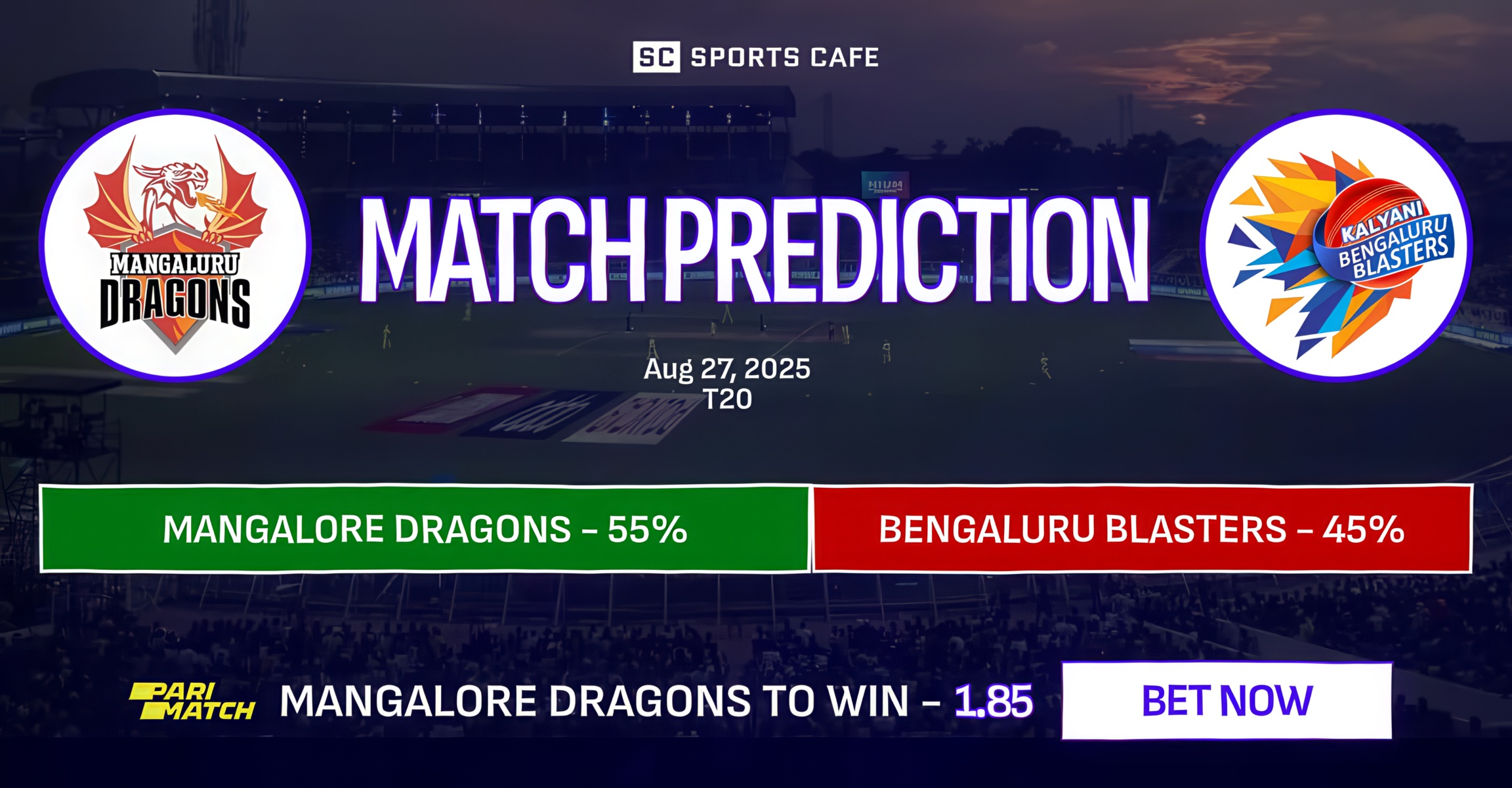 Mangalore Dragons vs Bengaluru Blasters