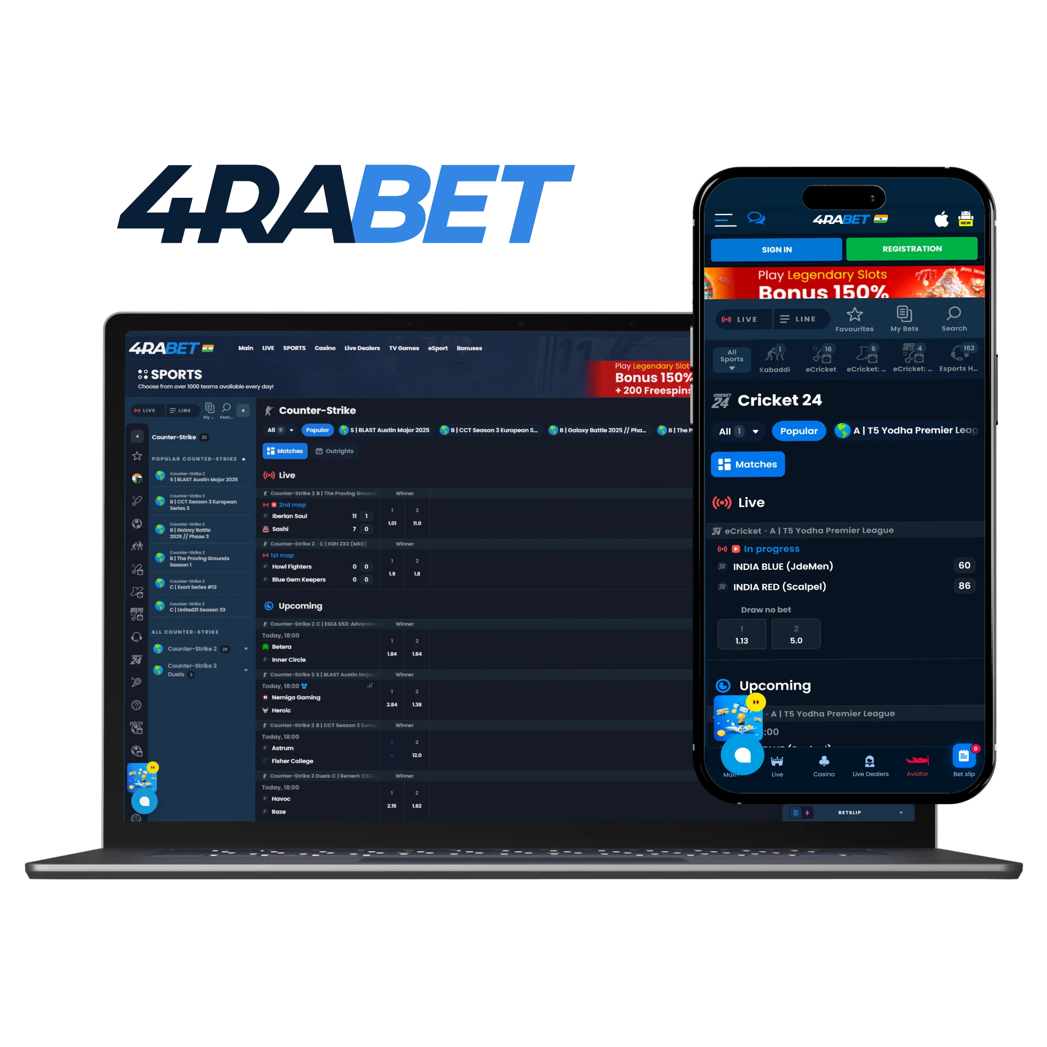 4rabet — leading esports bookmaker in India.