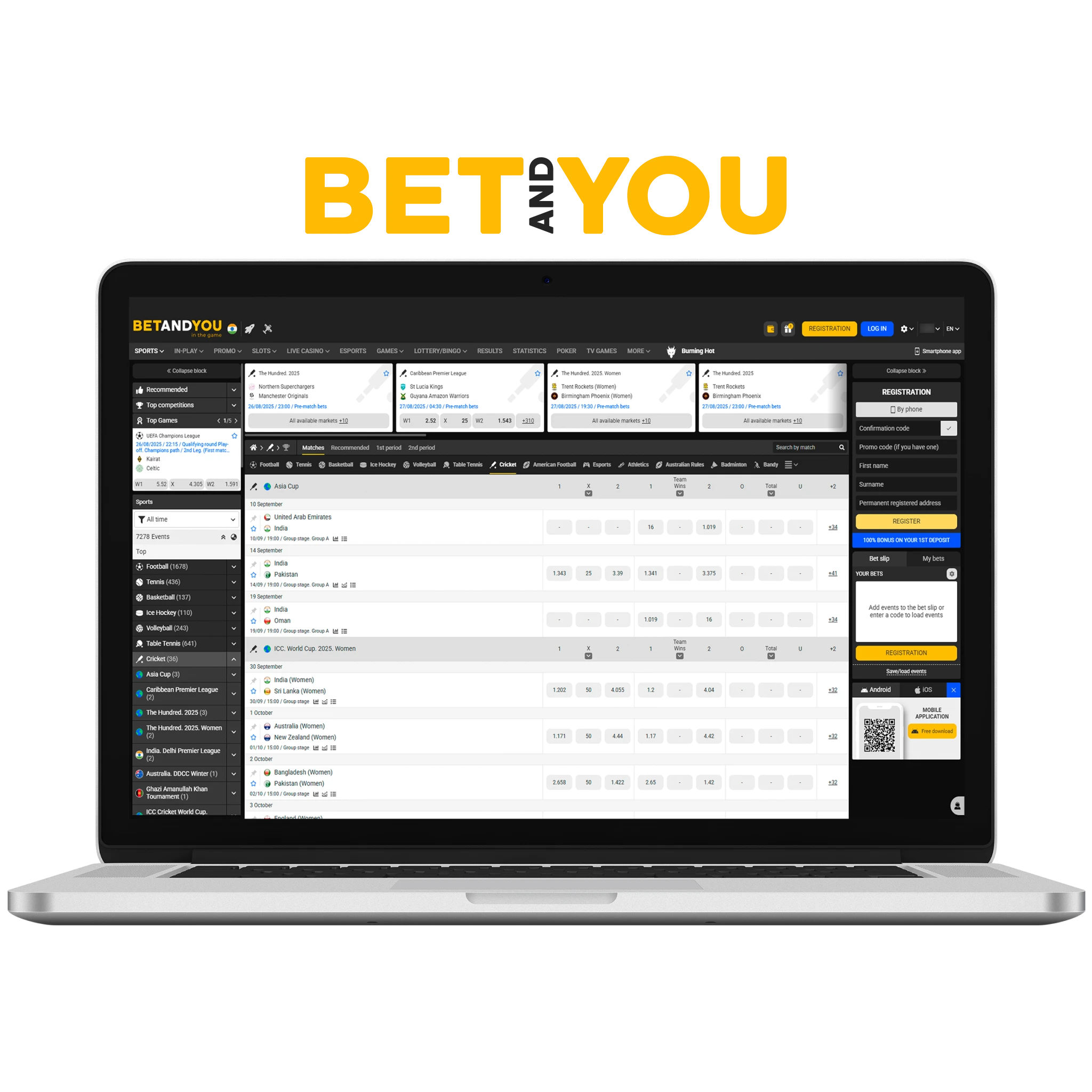 Betandyou is a legal cricket betting site in India.
