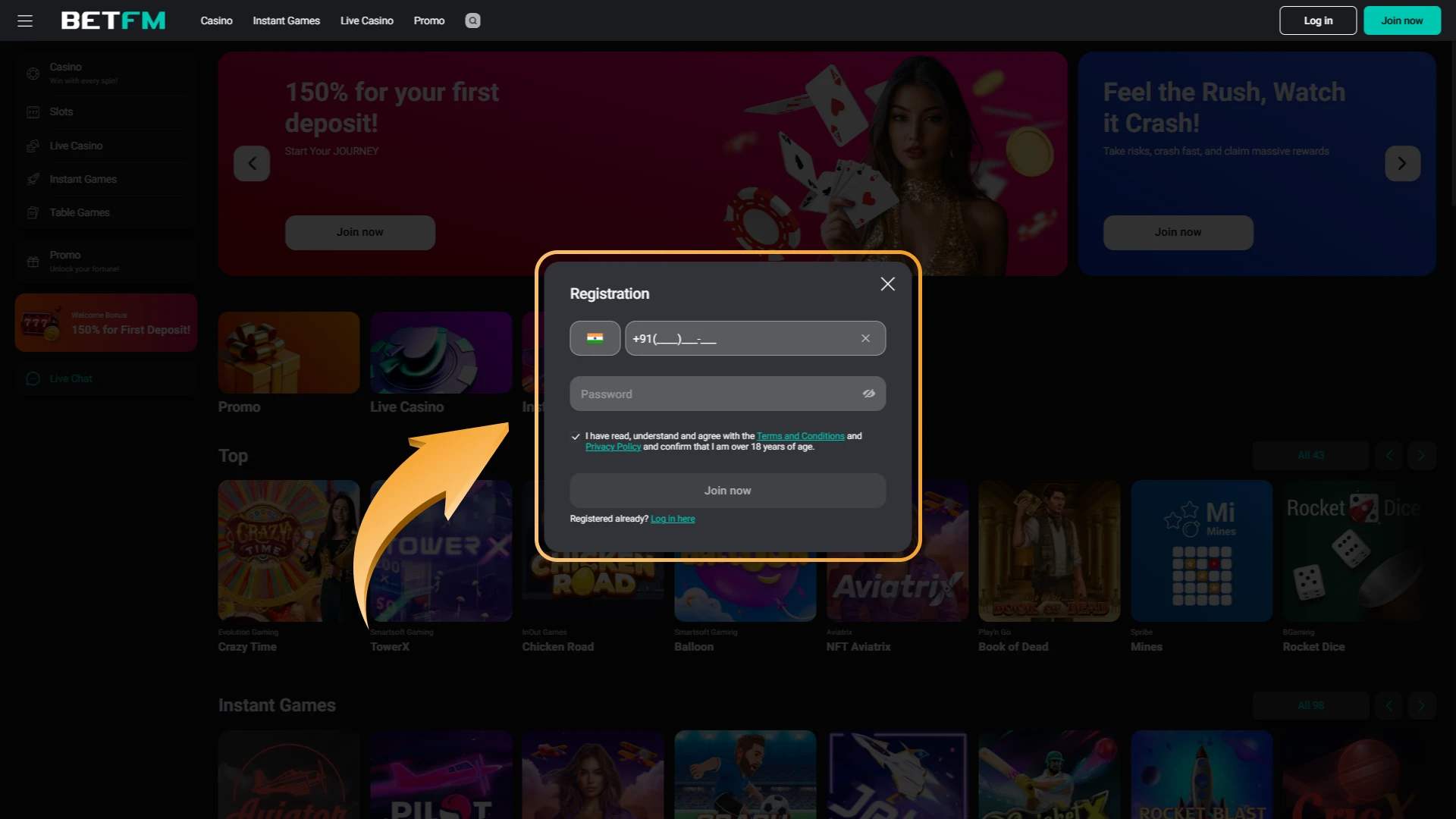 Choose How You Want to Register on BetFM.