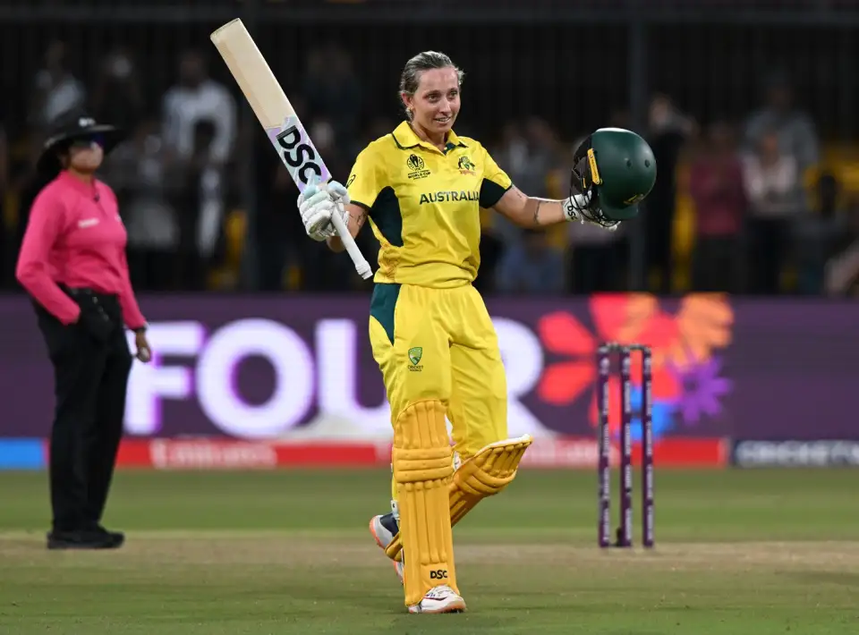 Ashleigh Gardner secured player of the match honours for Australia with her knock of 115 against New Zealand in the Women's World Cup opener in Indore