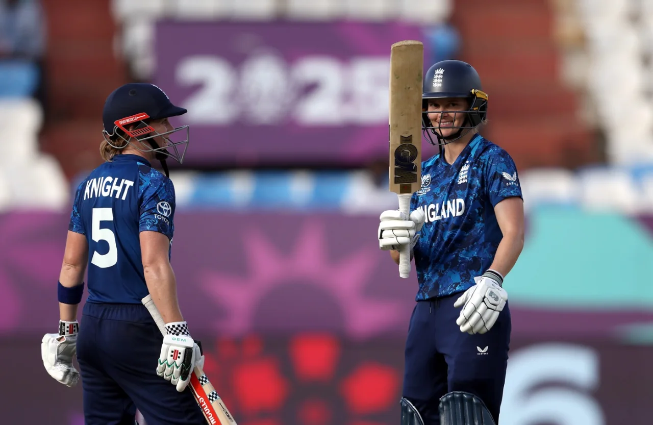 England Women's Amy Jones and Heather Knight 