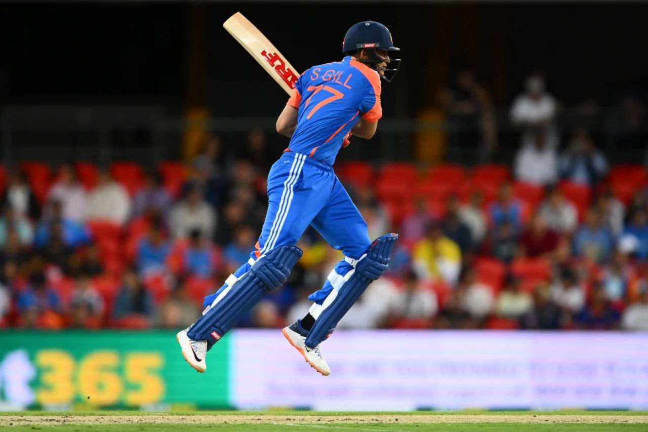 Shubman Gill struggled to get going for most of his 39-ball 46 for India at the Gold Coast against Australia in the 4th T20I