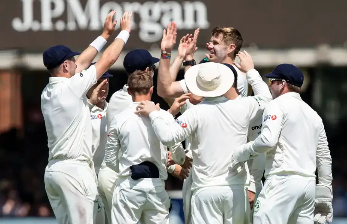 England was all-out for 85 runs against England in the first innings.