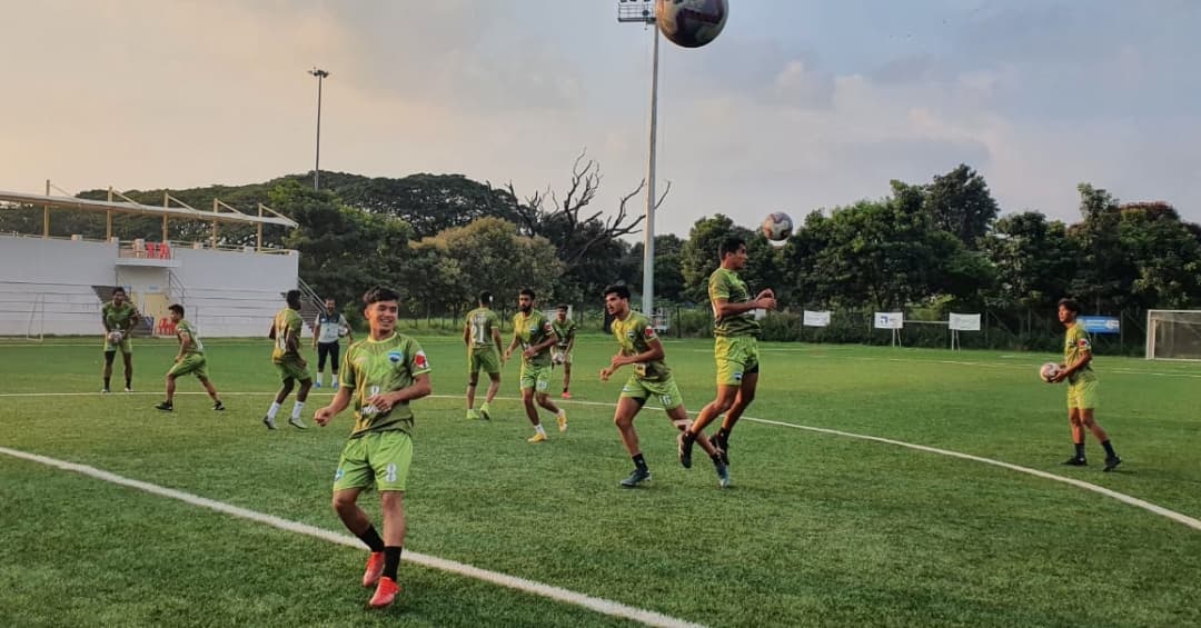 FC Delhi during a practice session. 