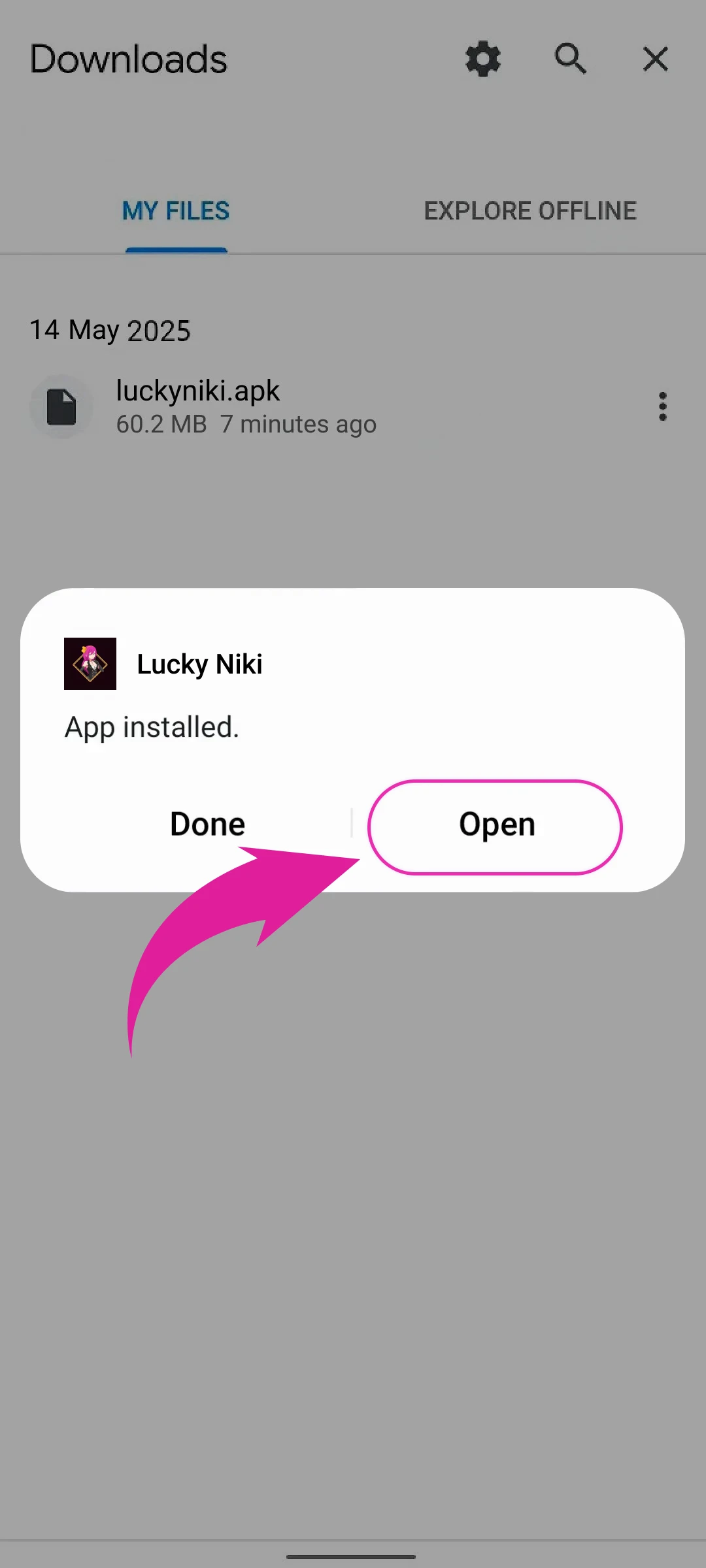 Tap app icon on home screen to open and start playing.