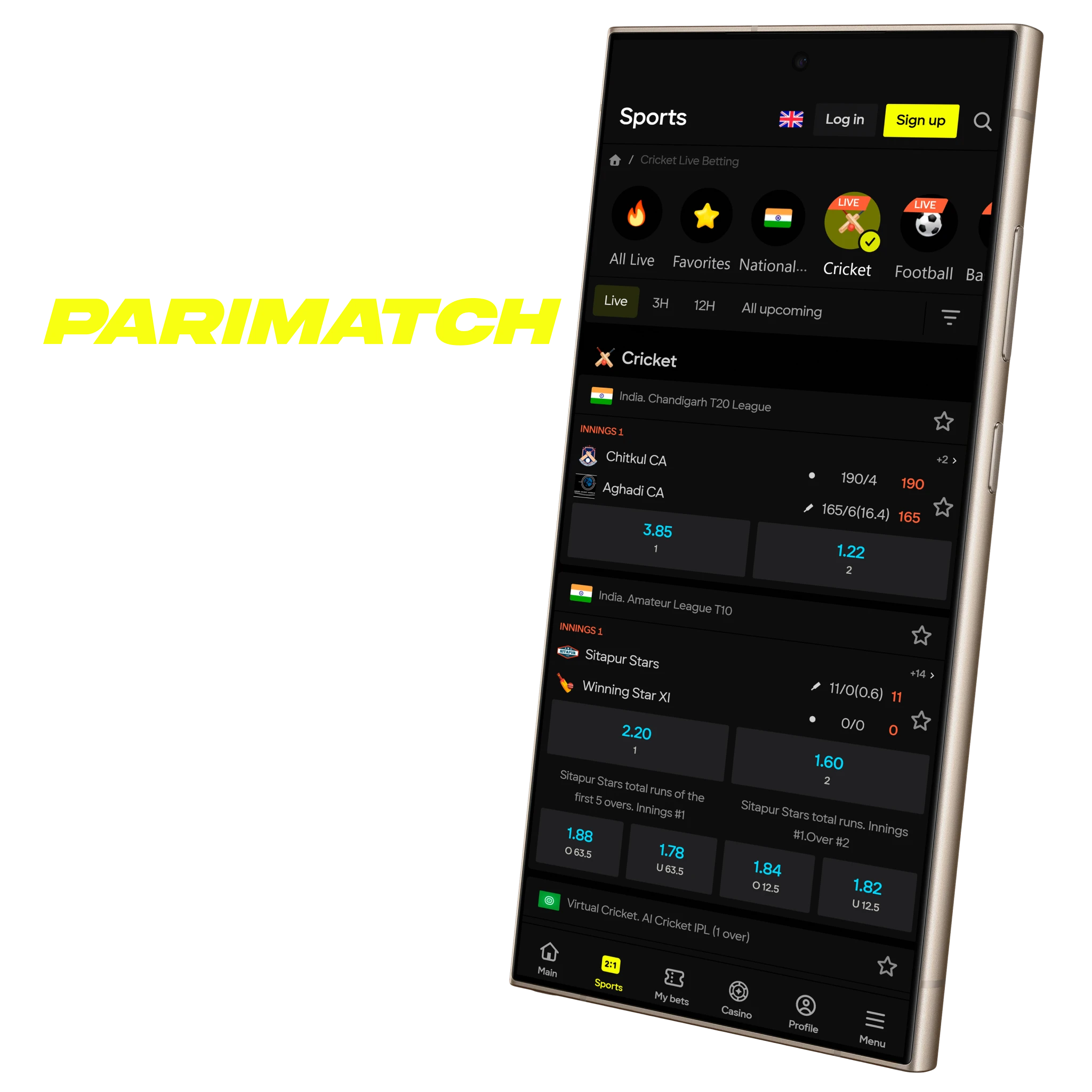 Parimatch APK for fast setup and wide cricket coverage.