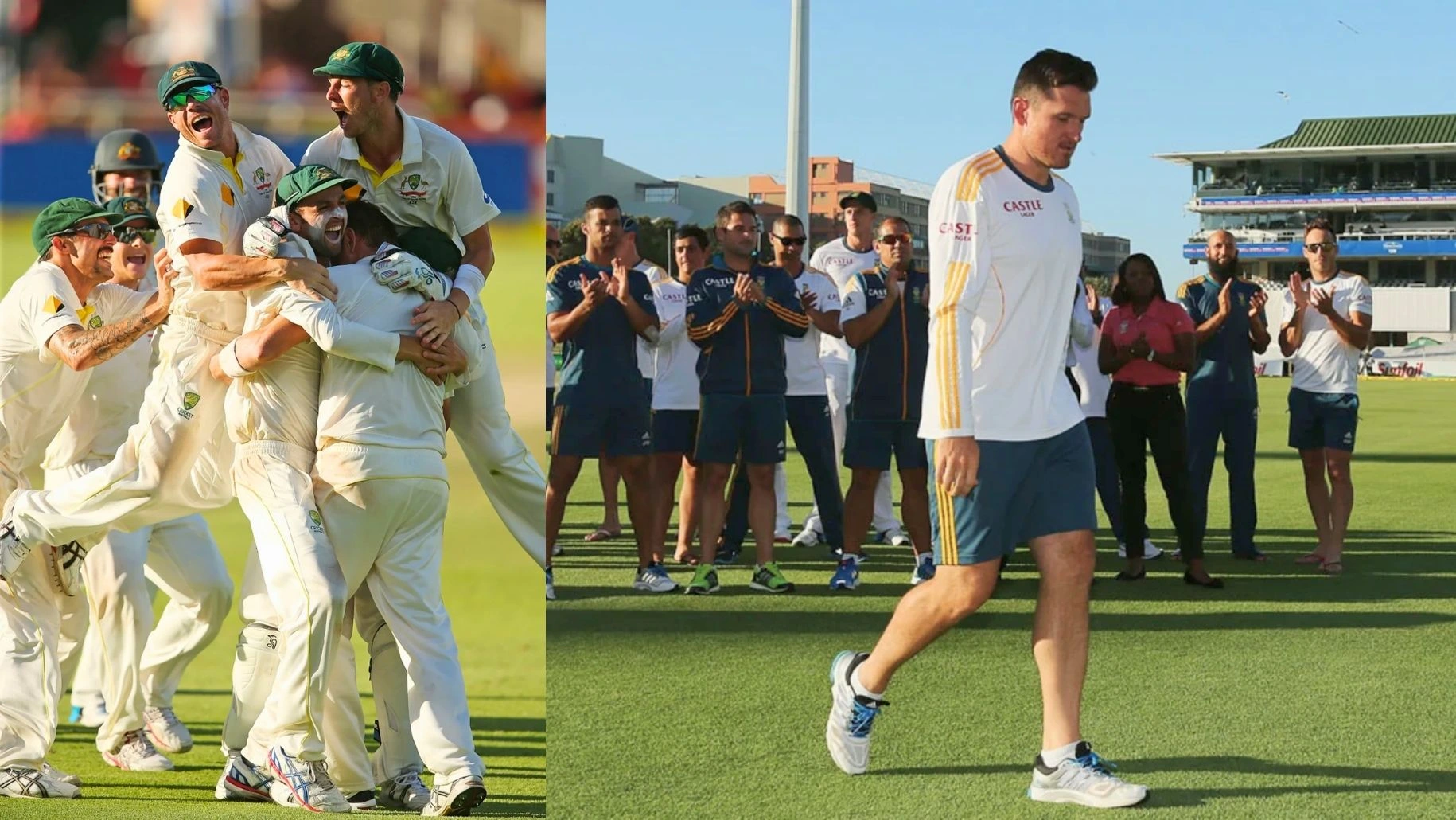 Ryan Harris bowls Australia to the series victory on 5 March 2014.