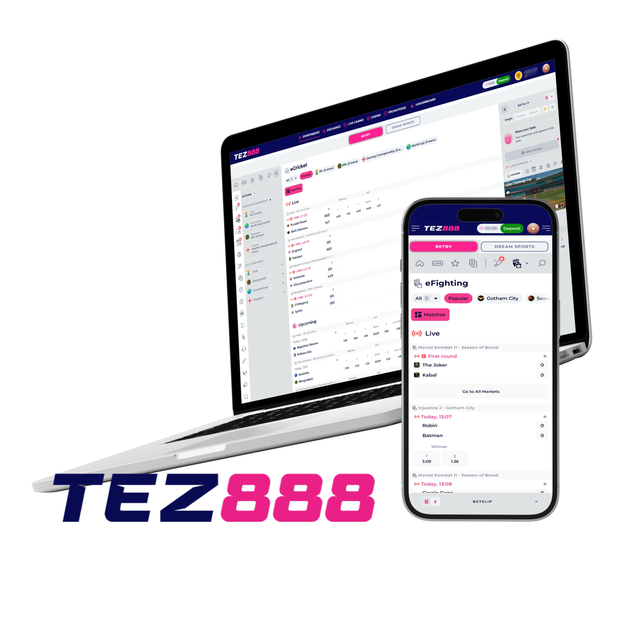 Tez888 — esports betting site with competitive in-play odds.